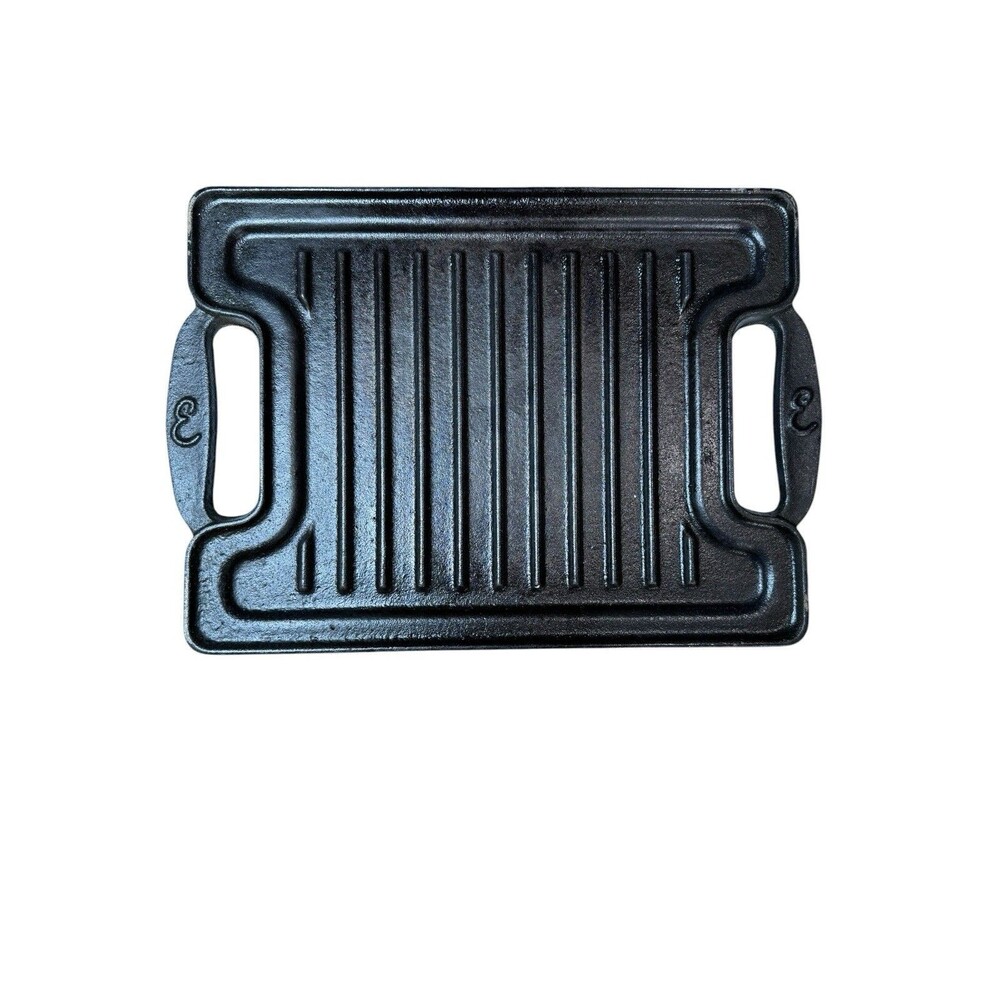 Emeril's Cast Iron Reversible Grill / Griddle With Handles ~ 14 x 10 in.